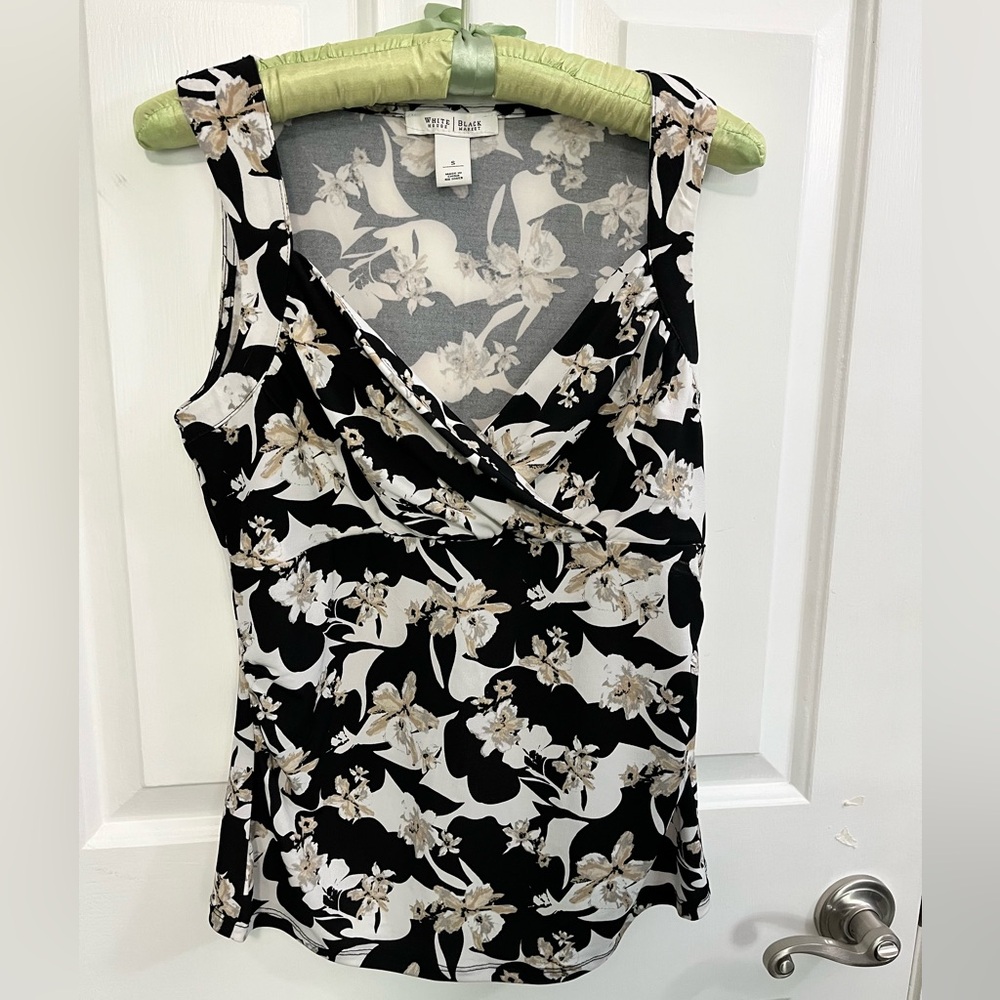 Black / Khaki Printed Tank